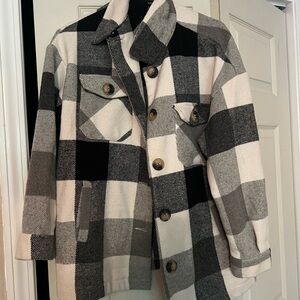 Black and White Plaid Jacket